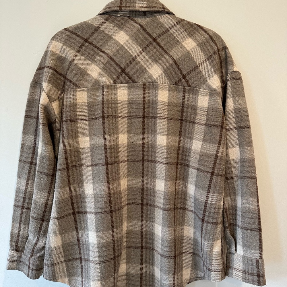 Plaid Button-Up Jacket - Picture 2 of 2